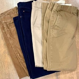 Boys khaki and corduroy pants
